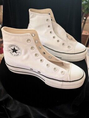 Converse High-Top Platform Sneakers in White